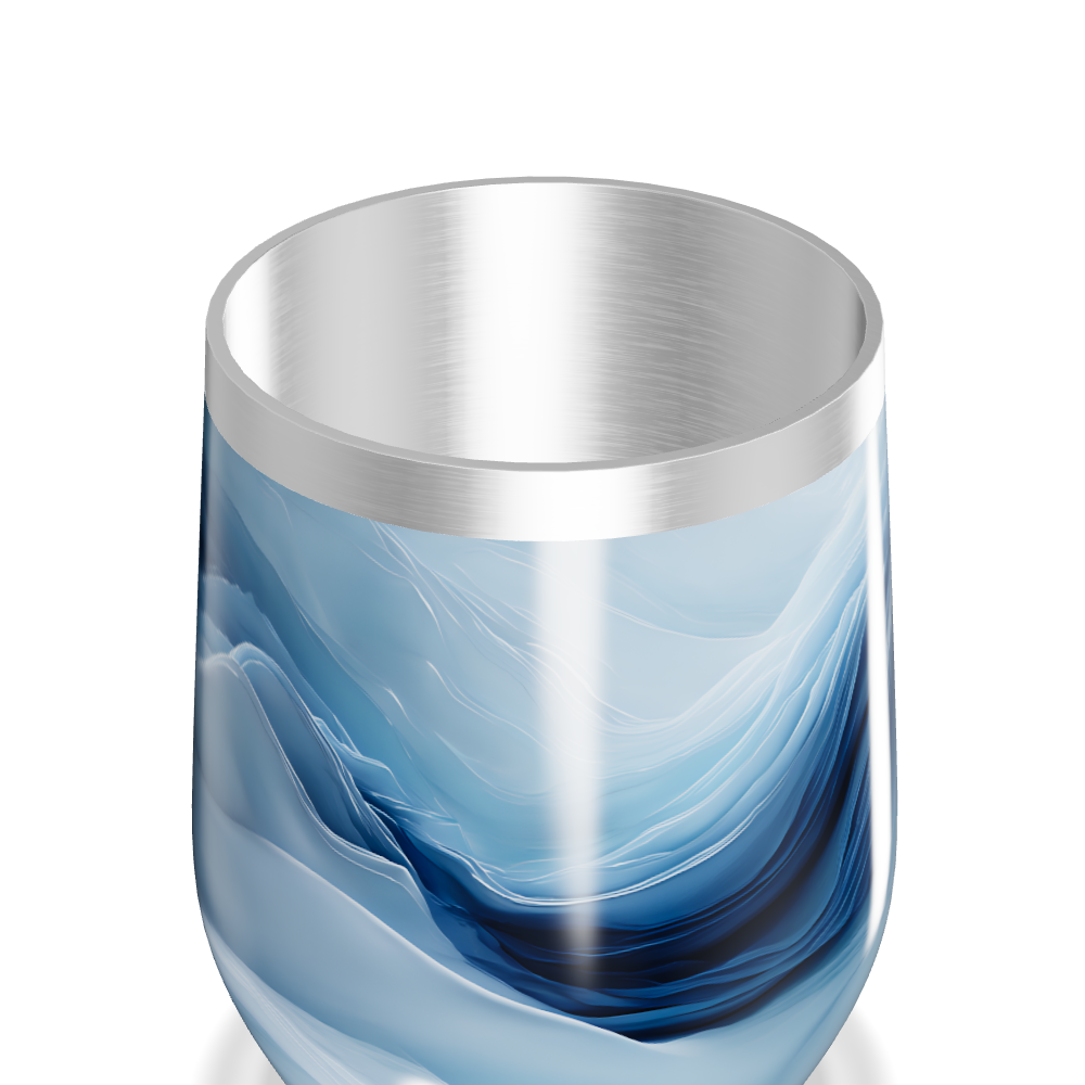 Copo Térmico Slim - Azul Marmorizado Inox