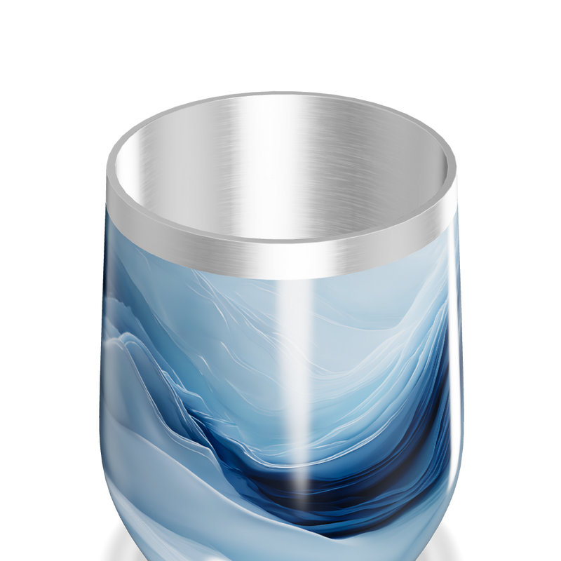 Copo Térmico Slim - Azul Marmorizado Inox