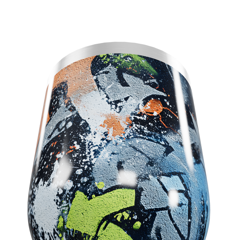 Copo Térmico Slim - Estampa Abstrata Colorida