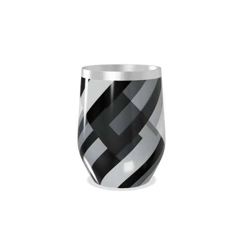 Copo Térmico Slim Preto e Branco Aço Inox