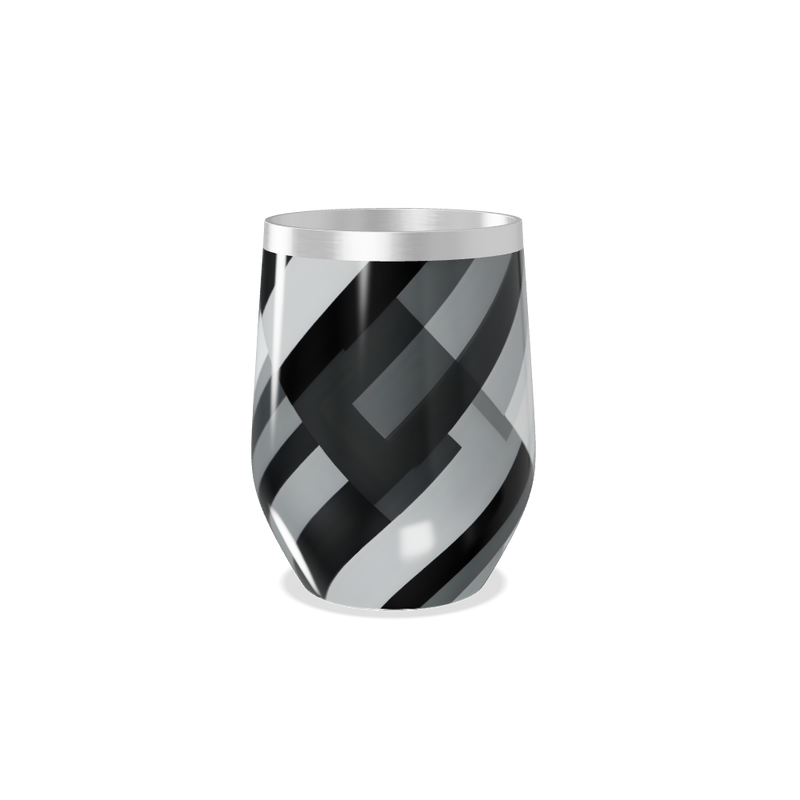 Copo Térmico Slim Preto e Branco Aço Inox