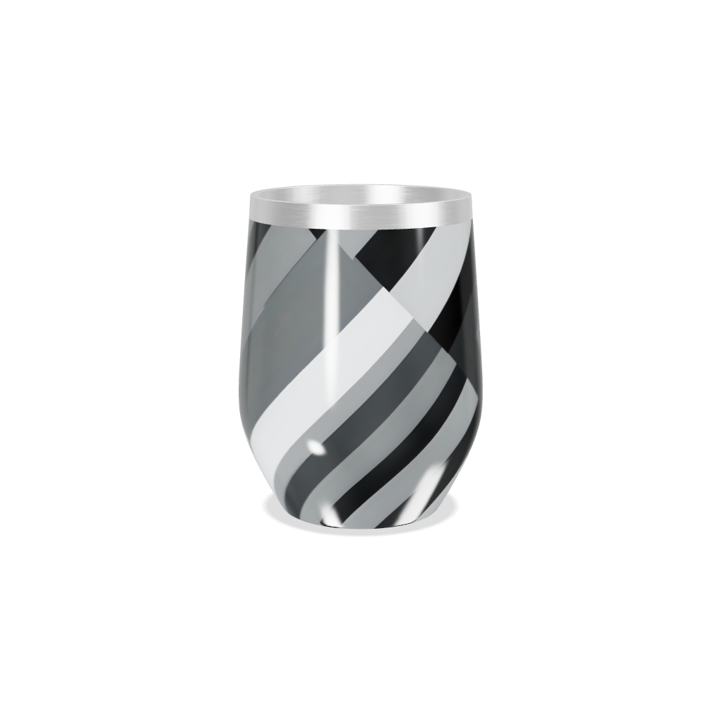 Copo Térmico Slim Preto e Branco Aço Inox