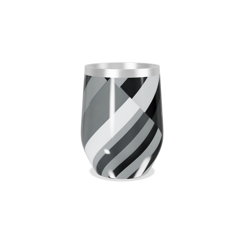 Copo Térmico Slim Preto e Branco Aço Inox