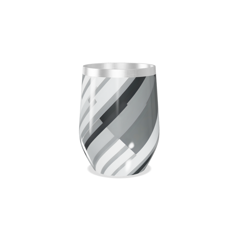 Copo Térmico Slim Preto e Branco Aço Inox