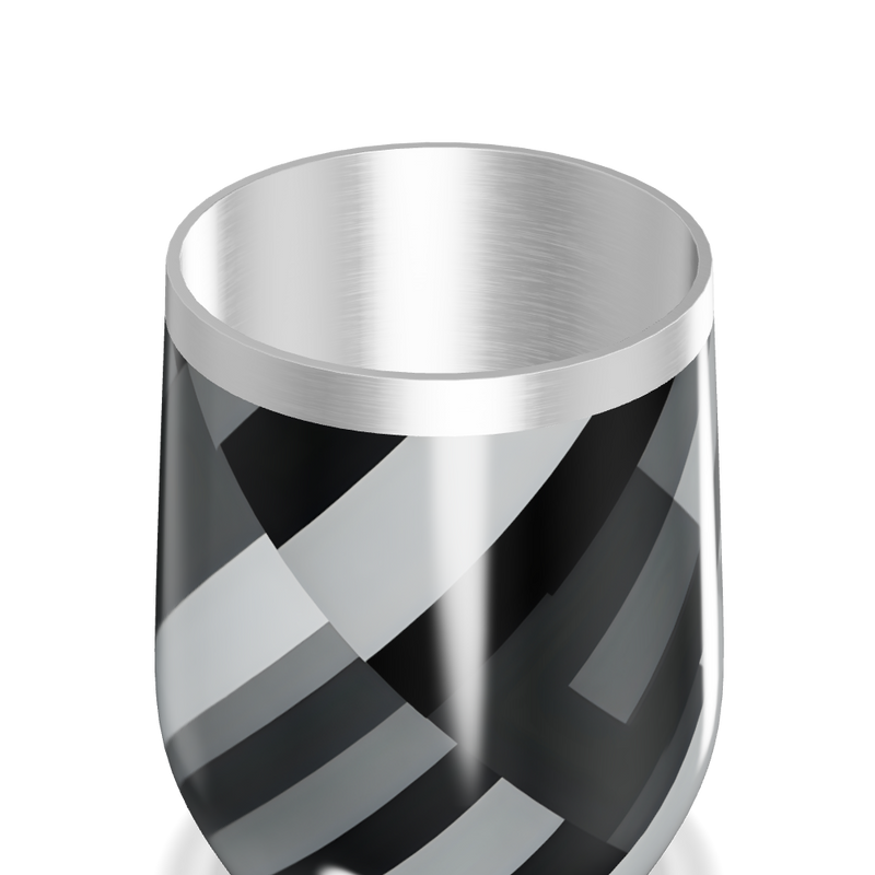 Copo Térmico Slim Preto e Branco Aço Inox