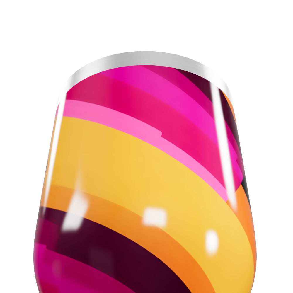 Copo Térmico Slim - Colorido com Estampa Listrada