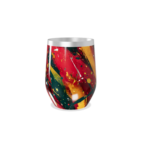 Copo Térmico Slim - Colorido Abstrato Aço Inox