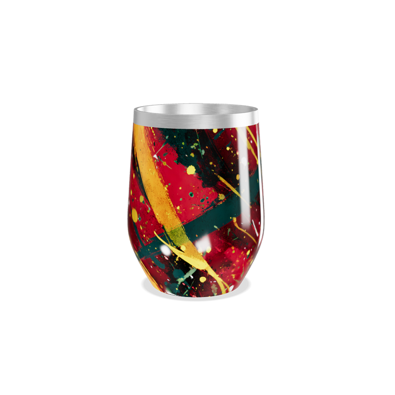 Copo Térmico Slim - Colorido Abstrato Aço Inox