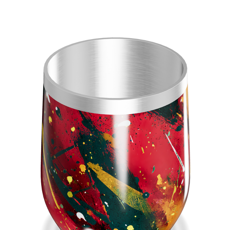 Copo Térmico Slim - Colorido Abstrato Aço Inox