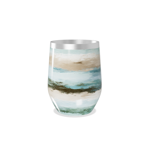 Copo Térmico Slim - Estampa Abstrata Azul