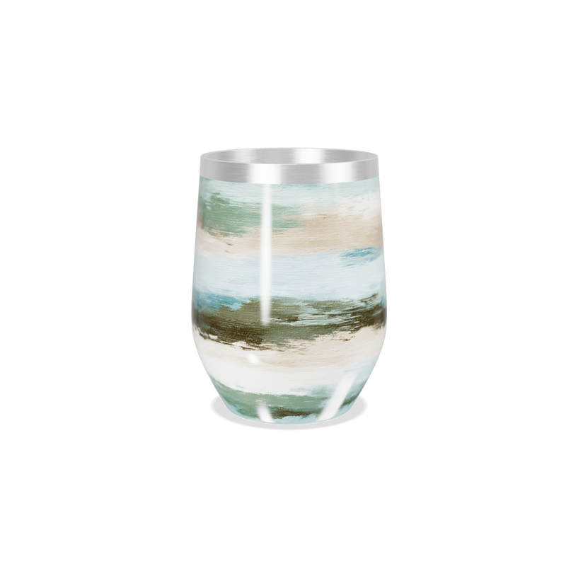 Copo Térmico Slim - Estampa Abstrata Azul