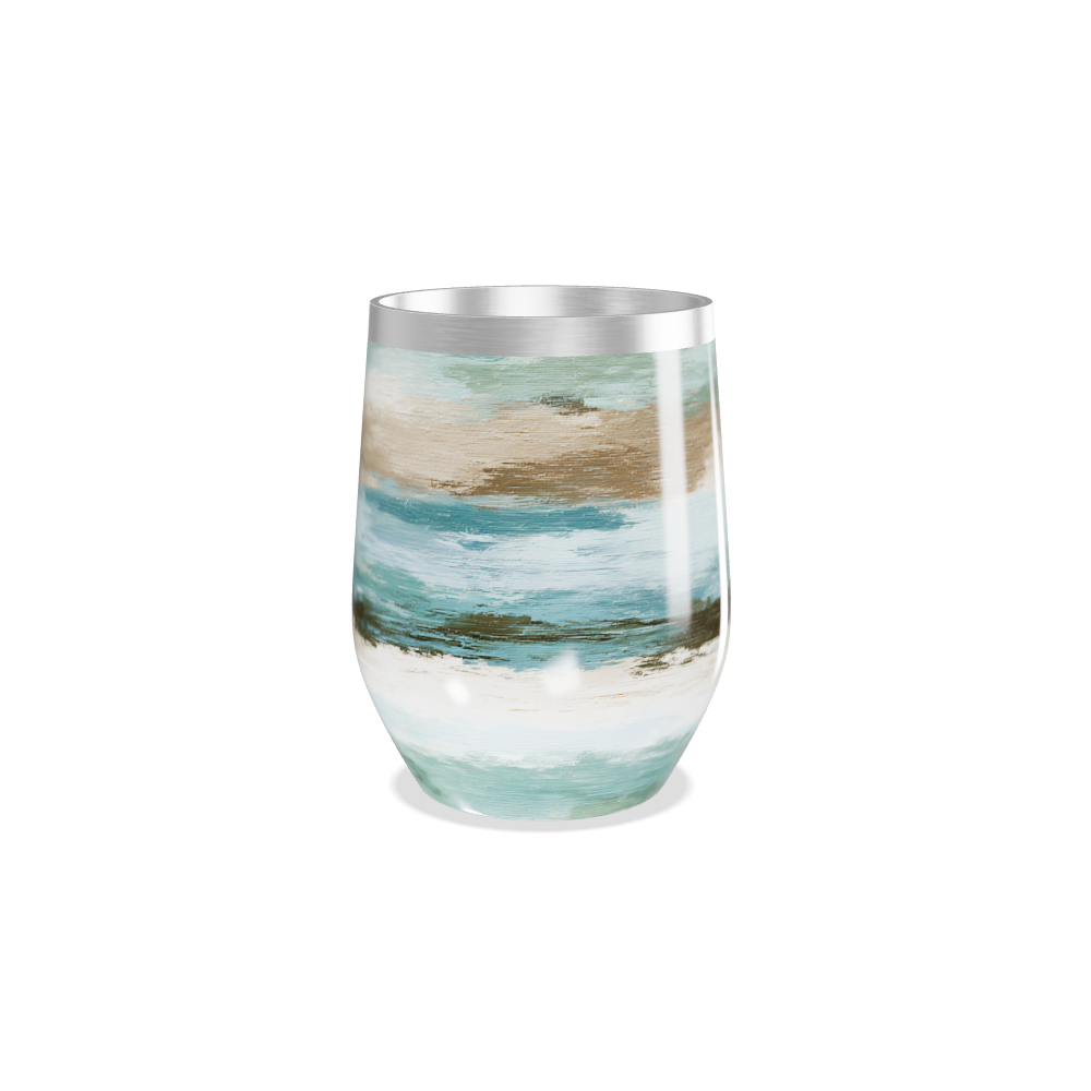 Copo Térmico Slim - Estampa Abstrata Azul