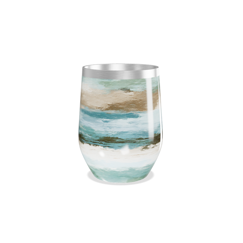 Copo Térmico Slim - Estampa Abstrata Azul