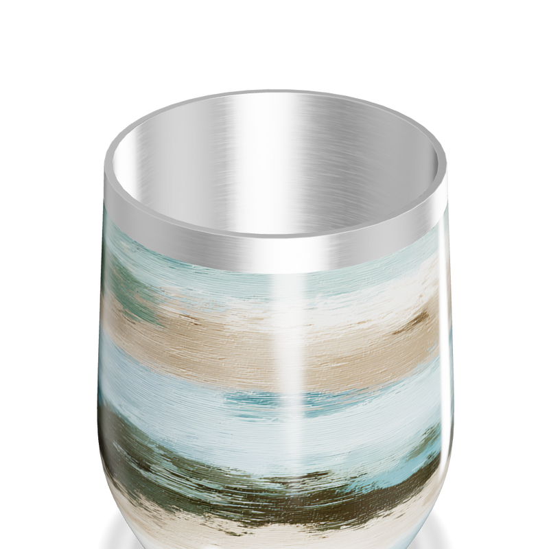 Copo Térmico Slim - Estampa Abstrata Azul