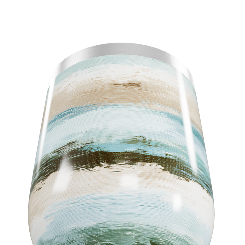 Copo Térmico Slim - Estampa Abstrata Azul