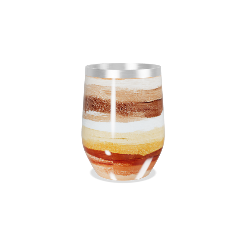 Copo Térmico Slim - Listras Terra Aço Inox