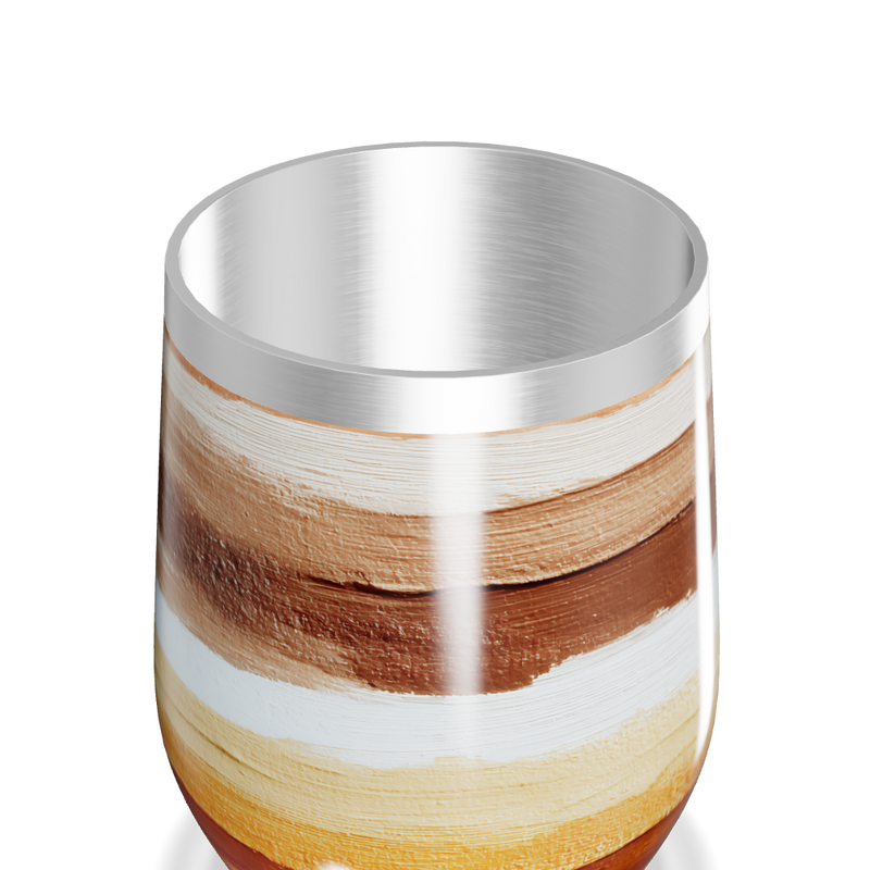 Copo Térmico Slim - Listras Terra Aço Inox