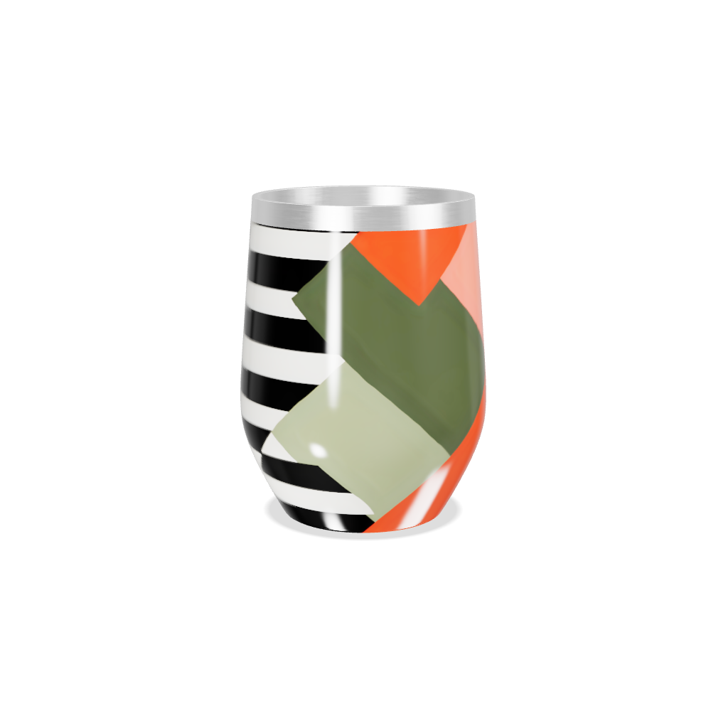 Copo Térmico Slim - Estampa Geométrica Colorida