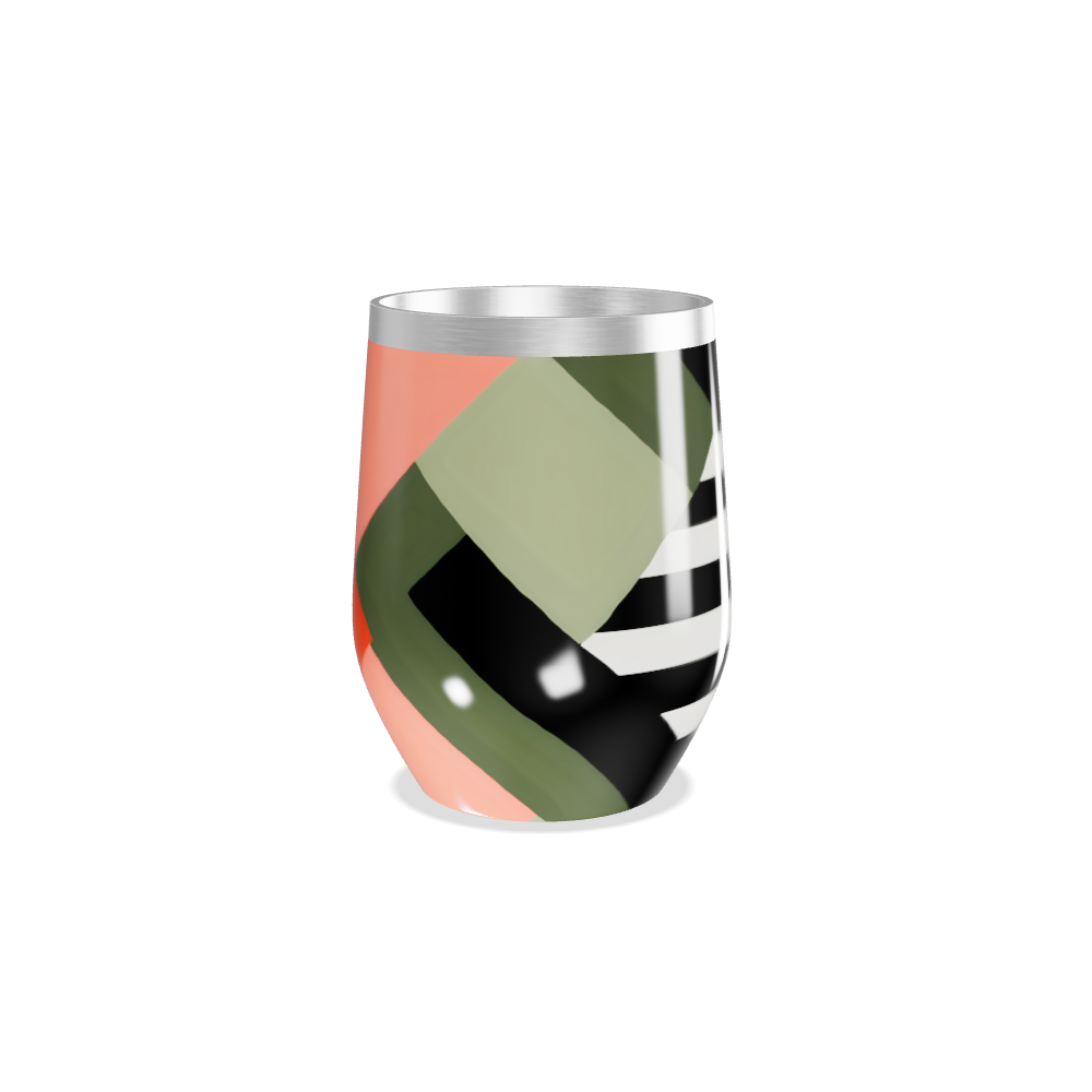 Copo Térmico Slim - Estampa Geométrica Colorida