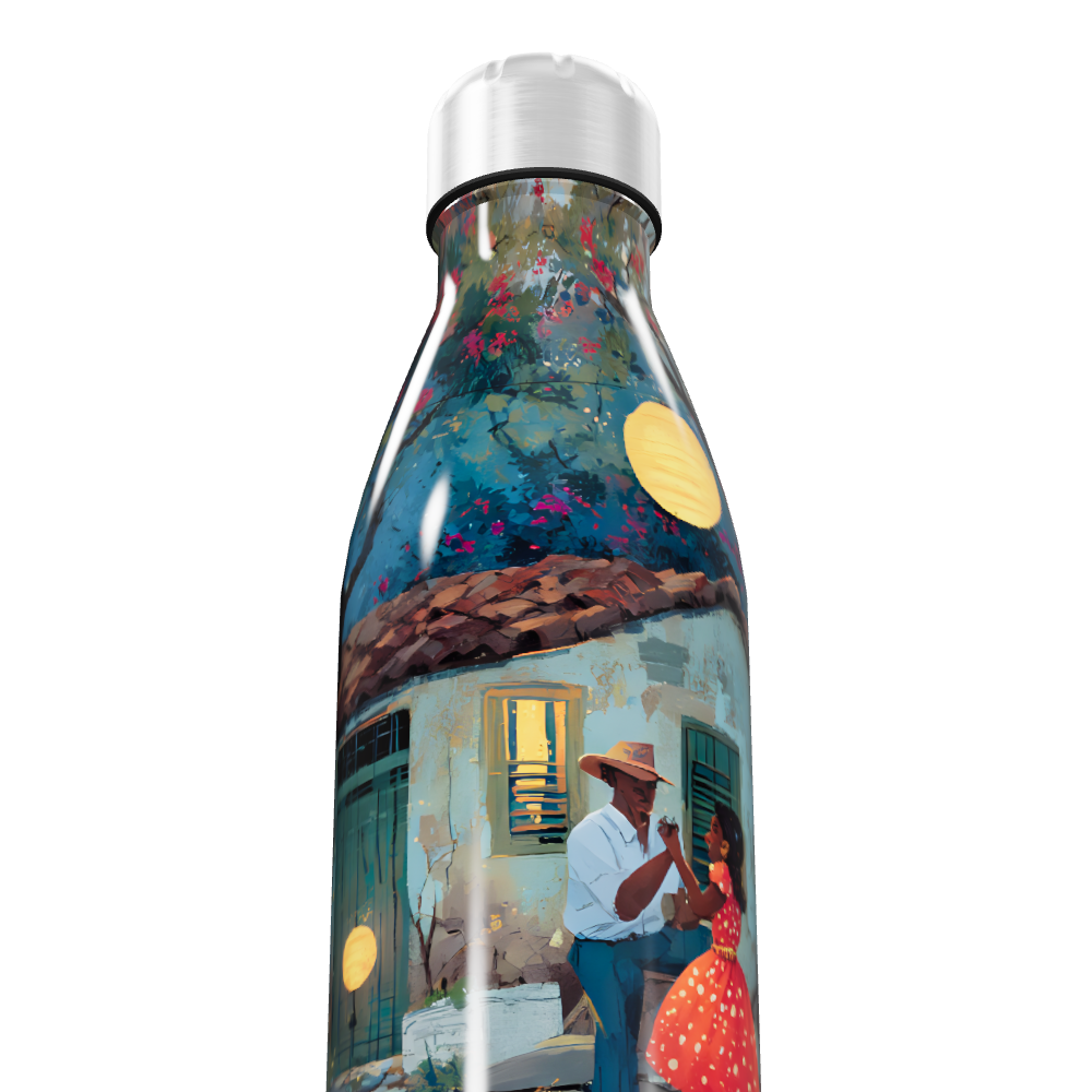 Garrafa Inox - Estampa Artística Colorida