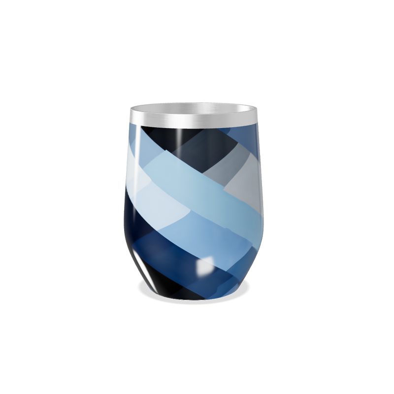 Copo Térmico Slim - Azul Listrado Inox