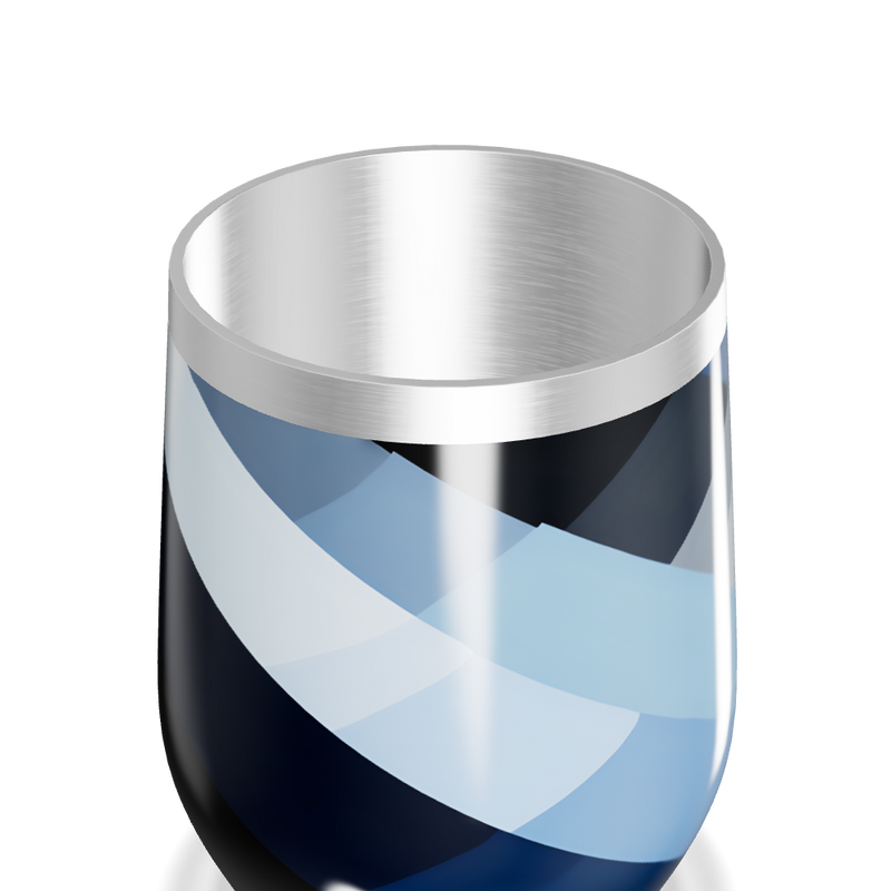 Copo Térmico Slim - Azul Listrado Inox