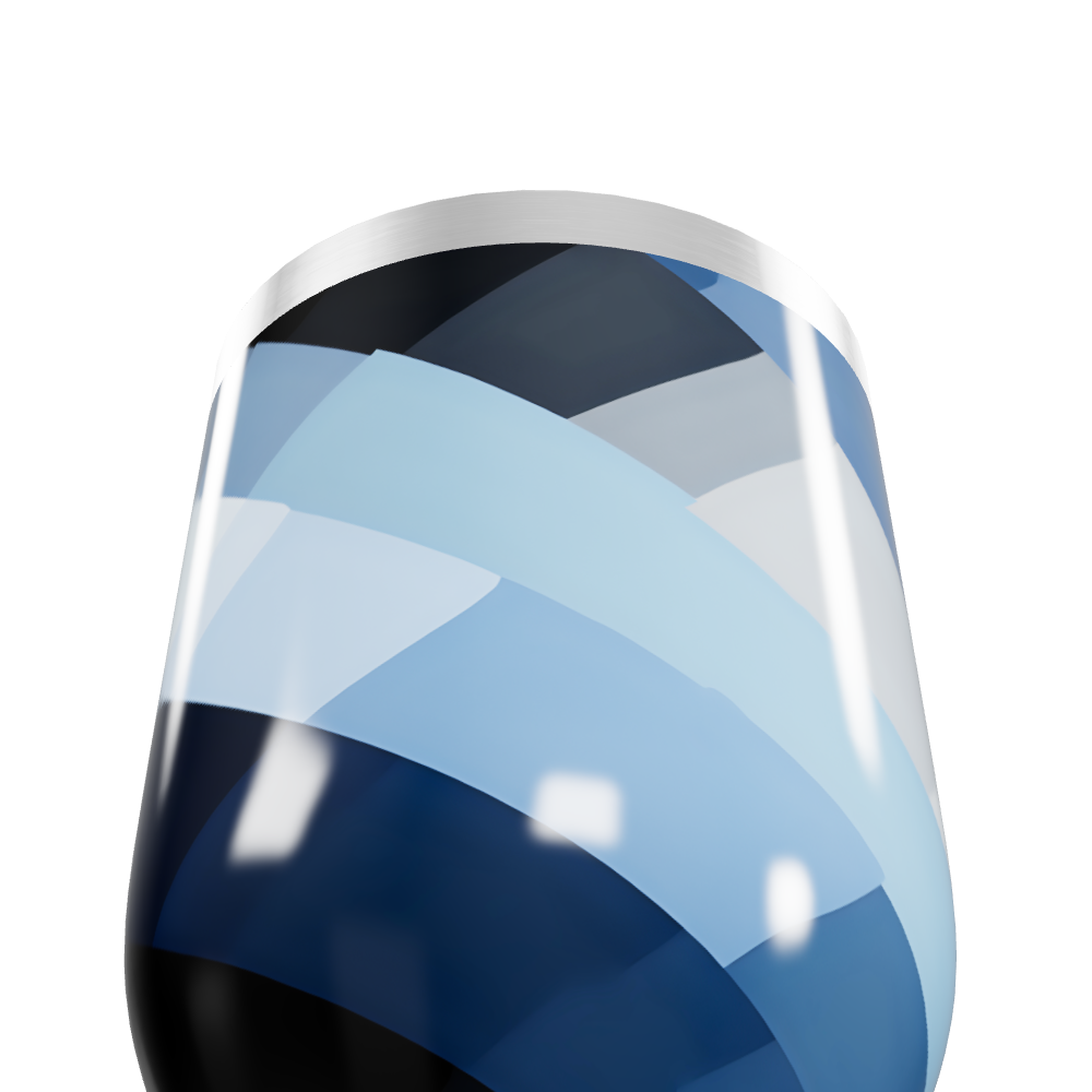 Copo Térmico Slim - Azul Listrado Inox