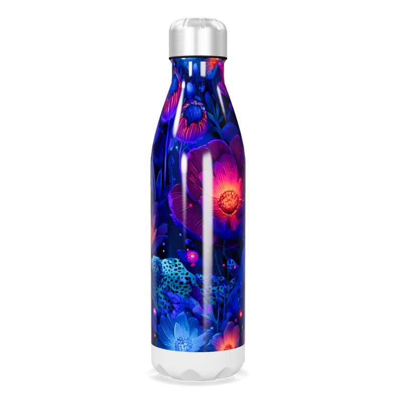 Garrafa Inox - Floral Azul