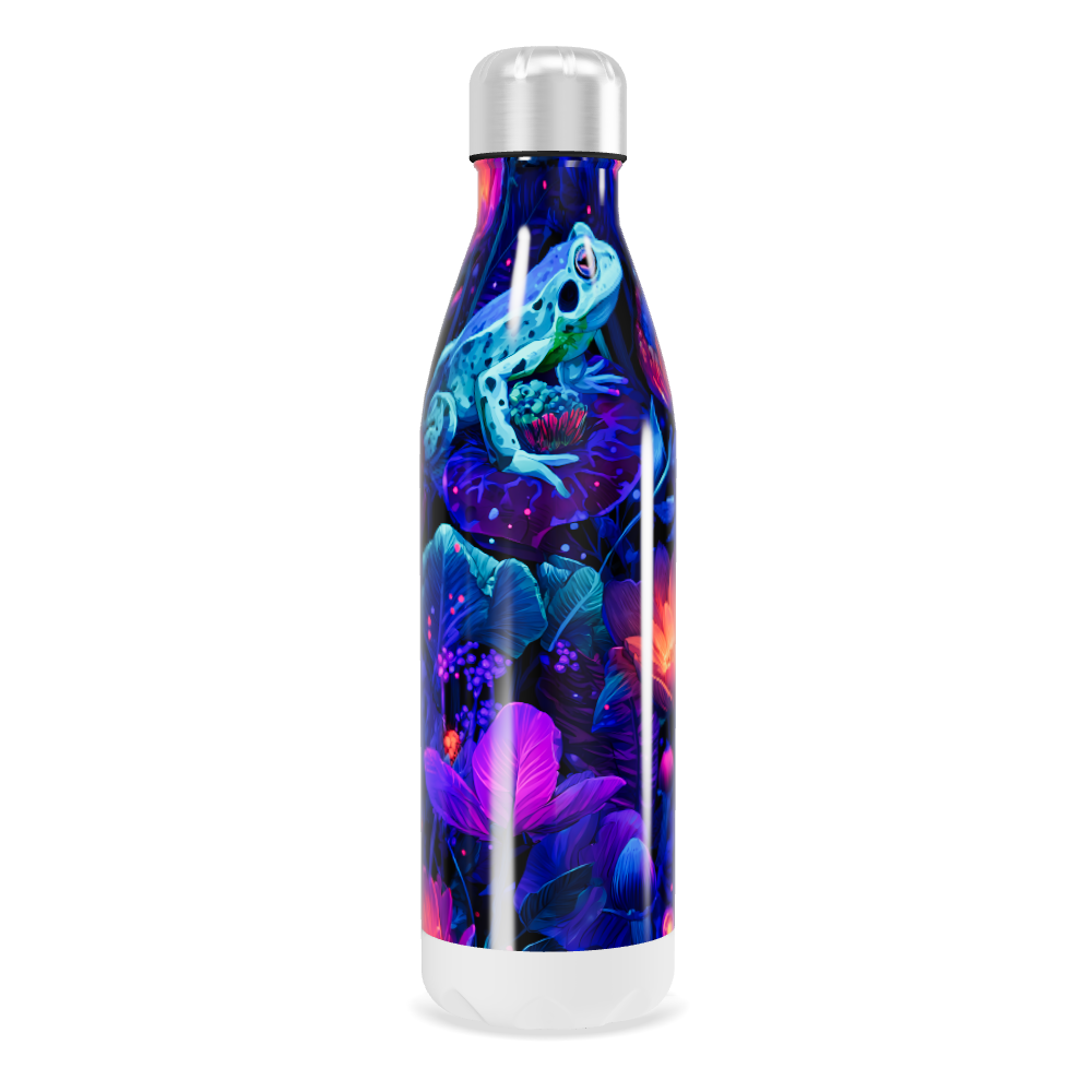 Garrafa Inox - Floral Azul