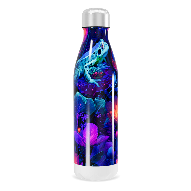 Garrafa Inox - Floral Azul