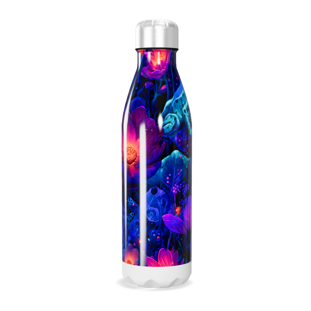 Garrafa Inox - Floral Azul