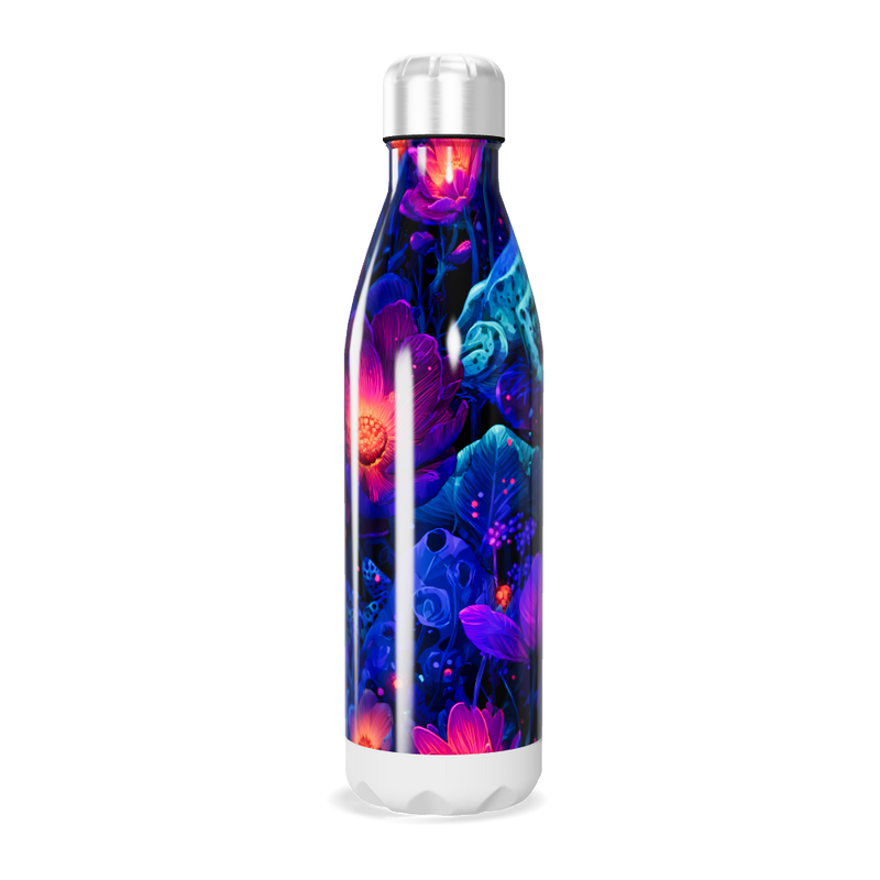 Garrafa Inox - Floral Azul