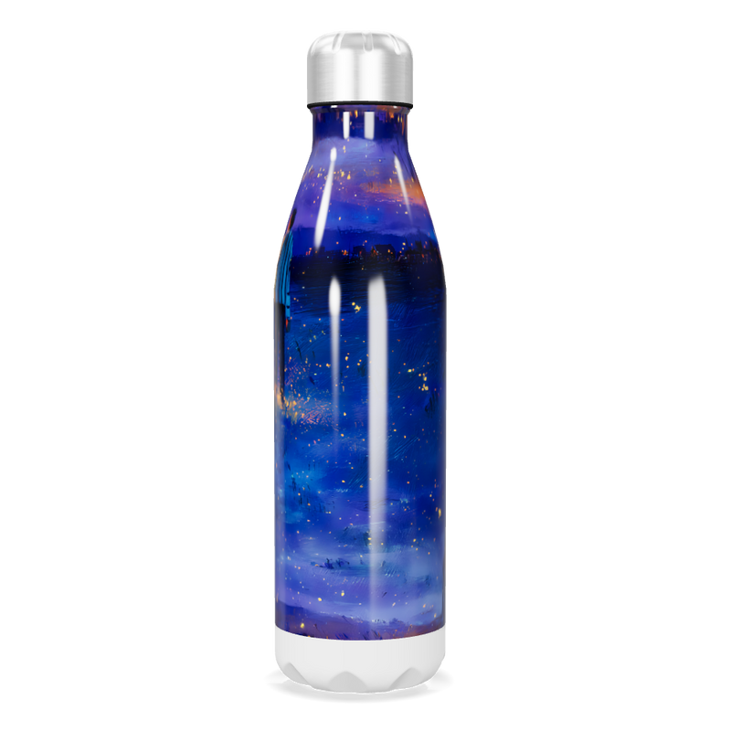 Garrafa Inox - Estampa Galáxia Azul