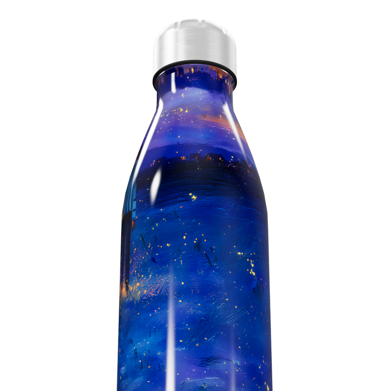 Garrafa Inox - Estampa Galáxia Azul