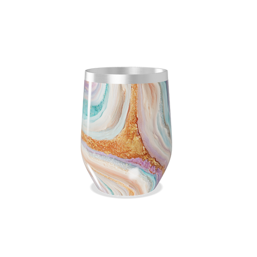 Copo Térmico Slim - Mármore Multicolorido Inox