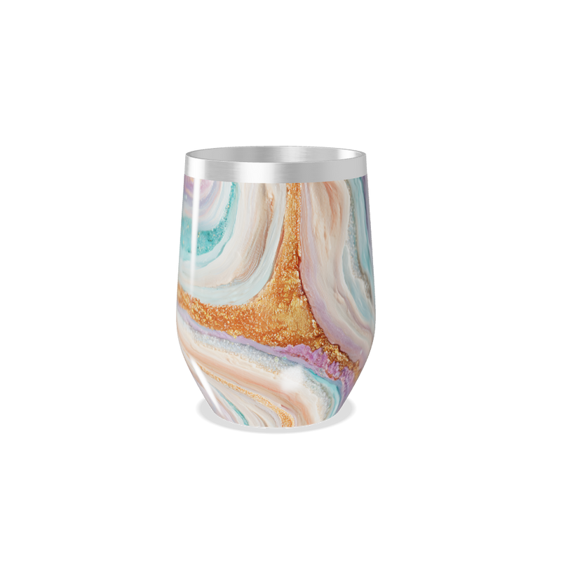 Copo Térmico Slim - Mármore Multicolorido Inox