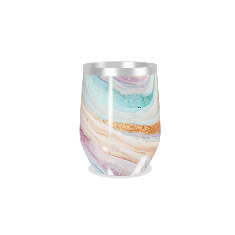 Copo Térmico Slim - Mármore Multicolorido Inox
