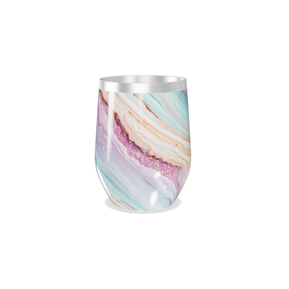 Copo Térmico Slim - Mármore Multicolorido Inox