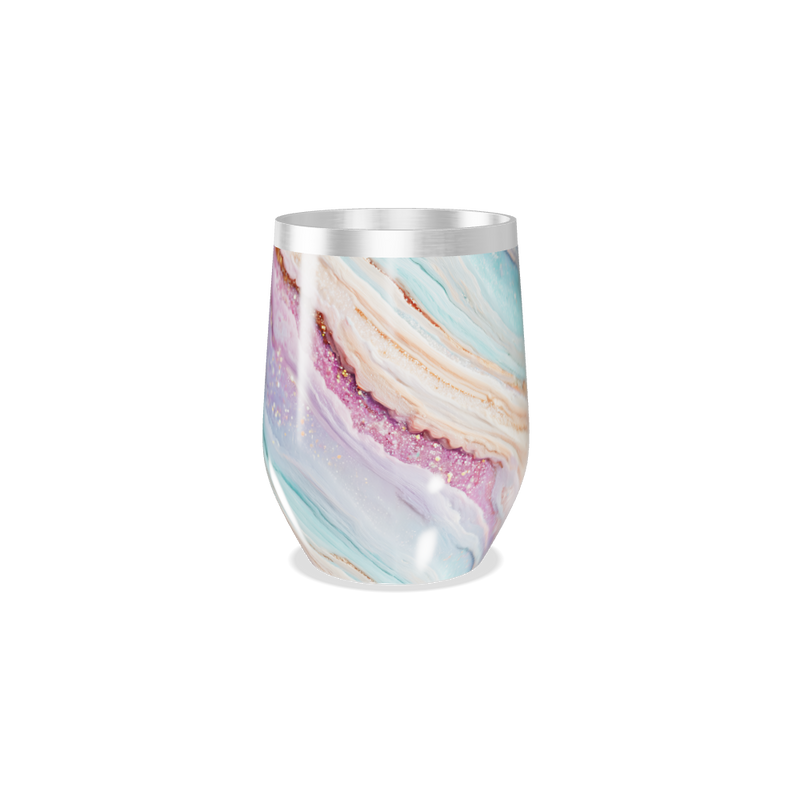 Copo Térmico Slim - Mármore Multicolorido Inox