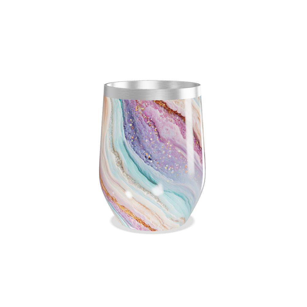 Copo Térmico Slim - Mármore Multicolorido Inox