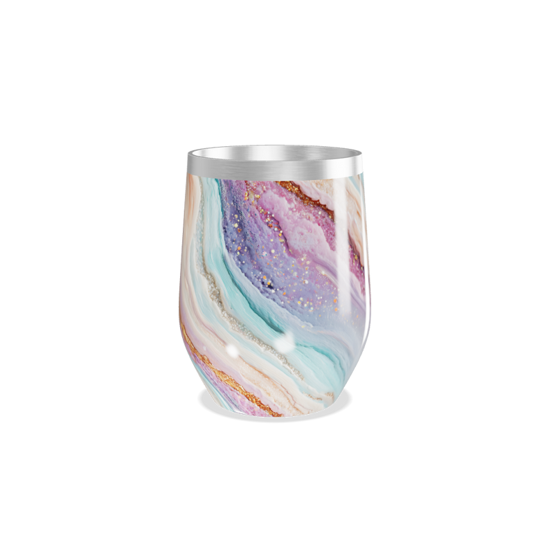 Copo Térmico Slim - Mármore Multicolorido Inox