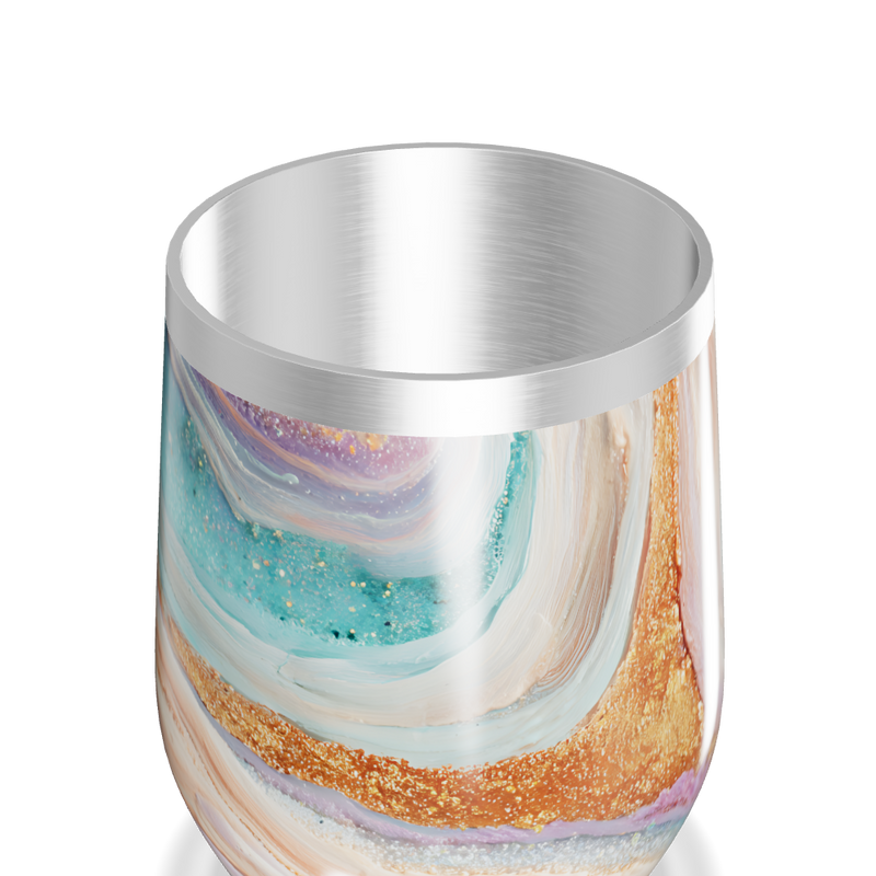 Copo Térmico Slim - Mármore Multicolorido Inox