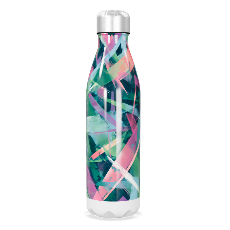 Garrafa Inox - Estampa Colorida Abstrata