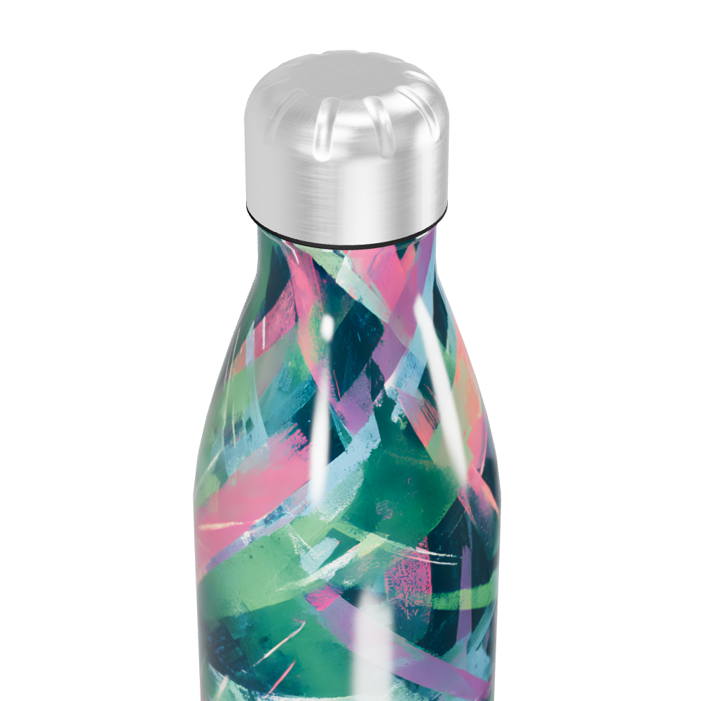 Garrafa Inox - Estampa Colorida Abstrata