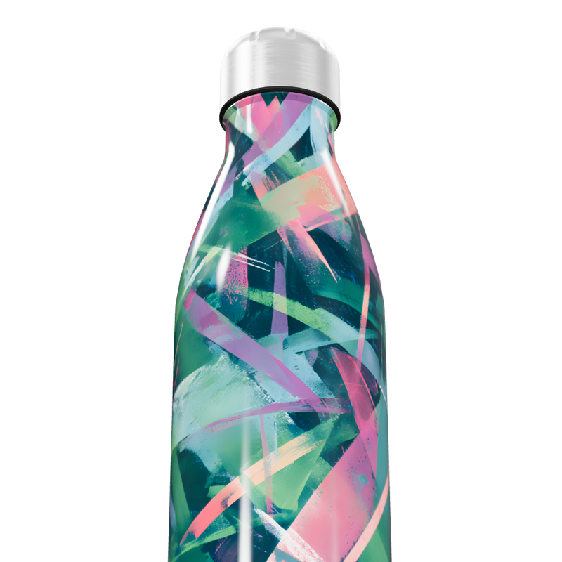 Garrafa Inox - Estampa Colorida Abstrata