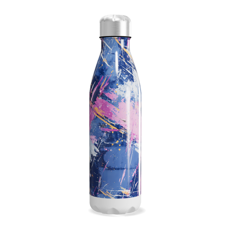 Garrafa Inox - Estampa Abstrata Colorida
