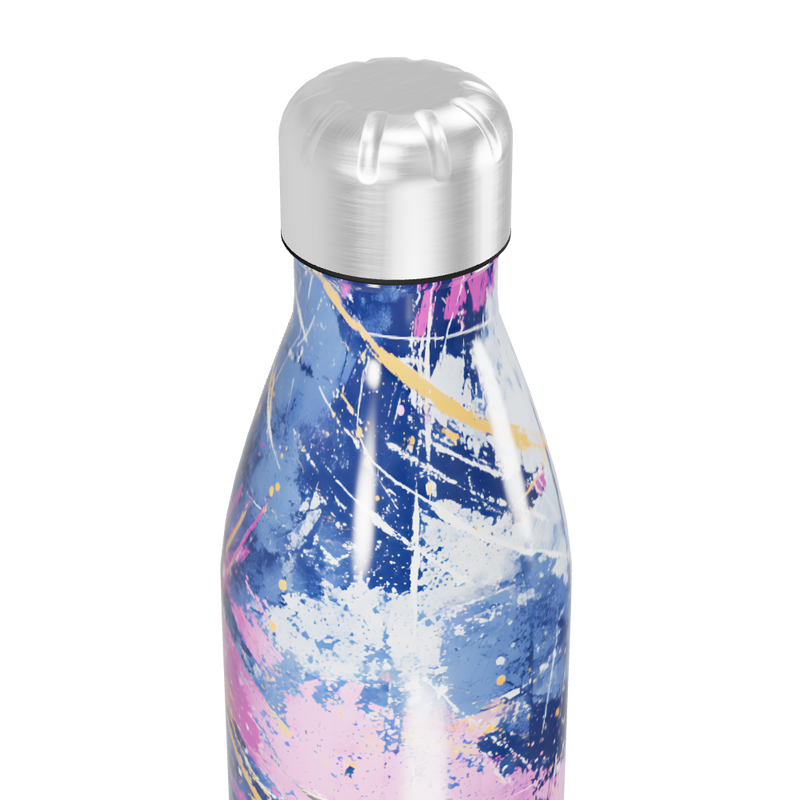 Garrafa Inox - Estampa Abstrata Colorida