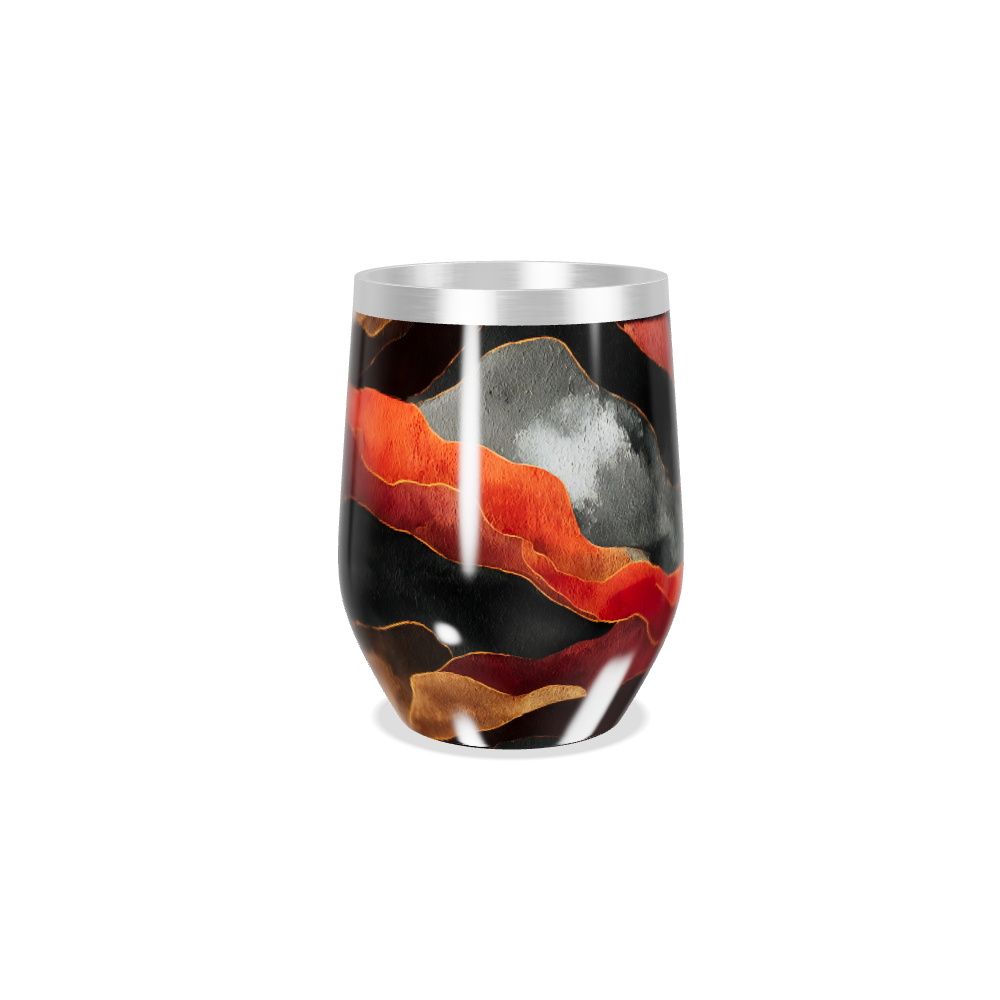 Copo Térmico Slim - Preto com Listras Coloridas