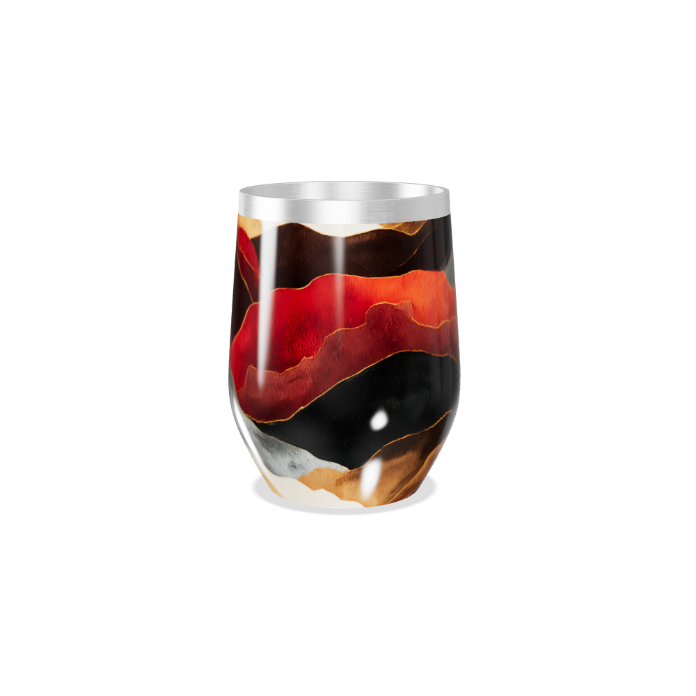 Copo Térmico Slim - Preto com Listras Coloridas