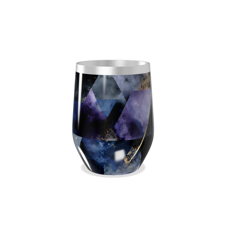 Copo Térmico Slim - Azul Geométrico Aço